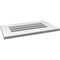 Ekena Millwork Vertical Surface Mount PVC Gable Vent: Functional, w/ 3-1/2"W x 1"P Standard Frame, 24"W x 14"H GVPVE24X1401SF - alternate 2